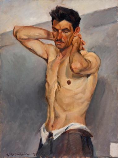 Male semi-nude, Alexandrakis Alexandros, 1937