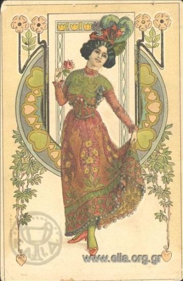 Γυναικεία φιγούρα art nouveau.