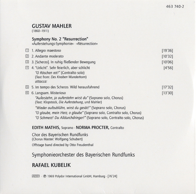 CD 3: Symphony no. 3 mvts. 1-5Sinfonie, contralto, coro, orchestra, n. 3, re minore Movimenti 1-5