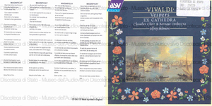 Vespers / Vivaldi ; Ex Cathedra Chamber Choir & Baroque Orchestra ; directed by Jeffrey Skidmore