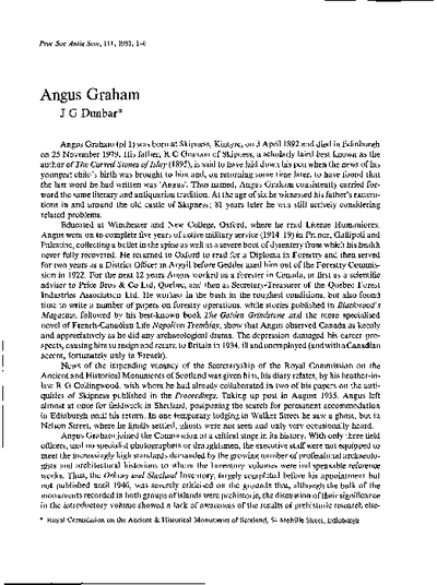 Angus Graham [memoir and bibliography], Volume 111, 01-Jun