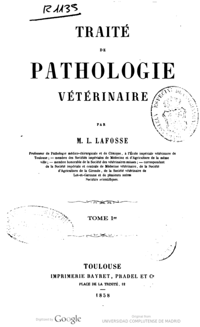 Traité de pathologie vétérinaire