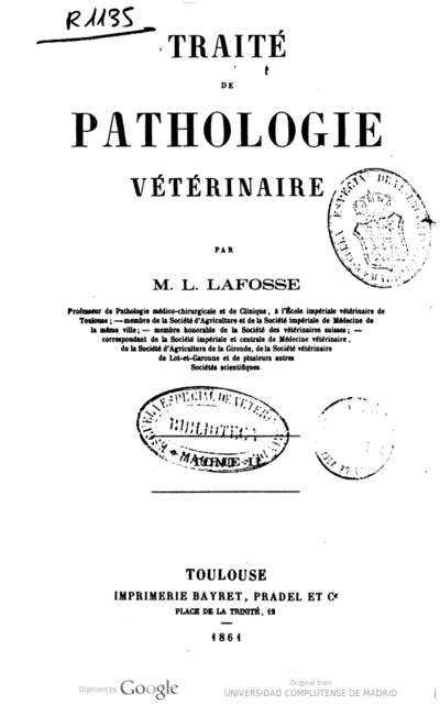 Traité de pathologie vétérinaire