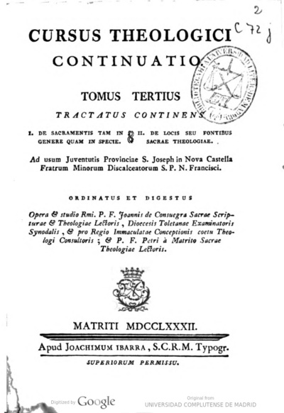 Cursus Theologici Continuatio Tomus Tertius Europeana