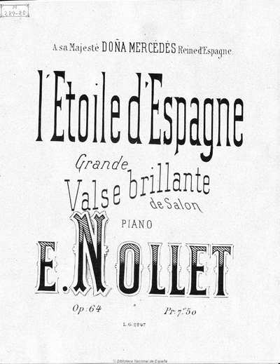 L'étoile d'Espagne [Música notada] : grande valse brillante de salon pour piano, op. 64