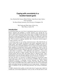 Coping with uncertainty in a location-based game