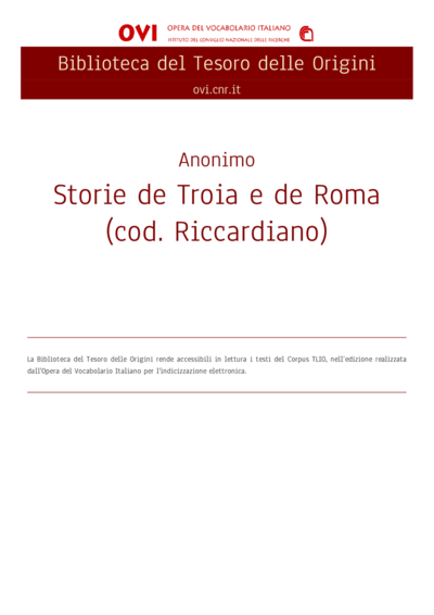 OMNIA Storie de Troia e de Roma cod. Riccardiano