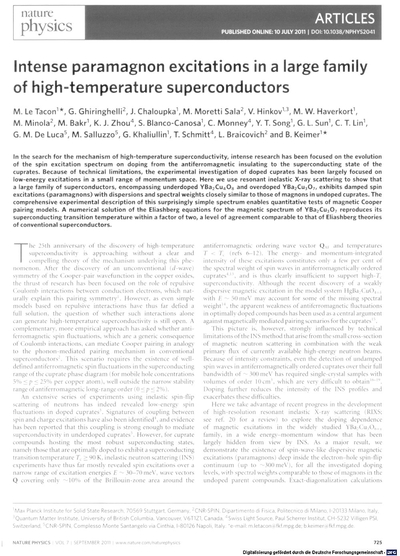 Intense paramagnon excitations in a large family of high-temperature superconductors