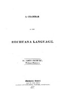 A grammar of the bechuana language