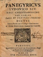 Panegyricus Ludovico XIV ... pro gemino pacis et conivgii foedere dictus