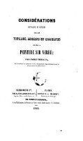 Considerations historiques et critiques sur les vitraux anciens et modernes et sur la peinture sur verre (etc.)(avec trois planches)