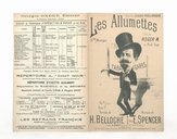 Les allumettes : chansonnette [monologue] avec parlé / paroles de Henri Belloche ; musique de Emile Spencer ; créée par Roger M. à Trianon