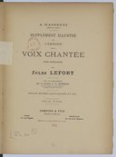 Supplément illustré de l'Emission de la voix chantée