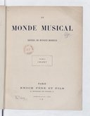 Le Monde Musical. Recueil de musique moderne. Volume II chant