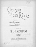Chanson des rêves. Poésie de Jean Foubert et Georges Bonin, musique de H. Christiani