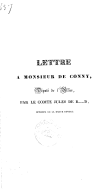 Lettre à M. de Conny, député de l'Allier , par le comte Jules de R......d, officier de la garde royale