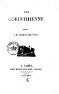 Une Corinthienne , dédié à M. Casimir Delavigne