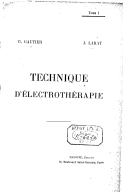 Technique d'électrothérapie / G. Gautier, J. Larat