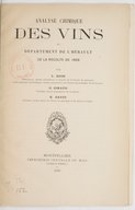 Analyse chimique des vins du département de l'Hérault de la récolte de 1889 / par L. Roos,... G. Giraud,... E. David,...