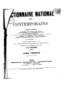 Dictionnaire national des contemporains : contenant les notices des membres de l'Institut de France, du gouvernement et du parlement français, de l'Académie de médecine.... Tome 1er / sous la dir. de C.-E. Curinier