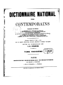 Dictionnaire national des contemporains : contenant les notices des membres de l'Institut de France, du gouvernement et du parlement français, de l'Académie de médecine.... Tome 3 / sous la dir. de C.-E. Curinier