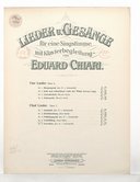 Lieder u. Gesänge, für eine Singstimme mit Klavierbegleitung, von Eduard Chiari.... 5 Lieder, opus 7...