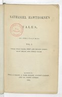 Nathaniel Hawthorne's Tales.... Twice told tales, 1st and 2d series. Snow image and other tales
