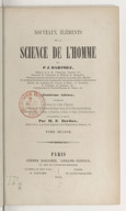 Nouveaux éléments de la science de l'homme. Tome 2 / par P.-J. Barthez,...