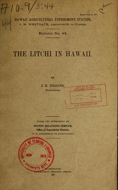 The litchi in Hawaii /