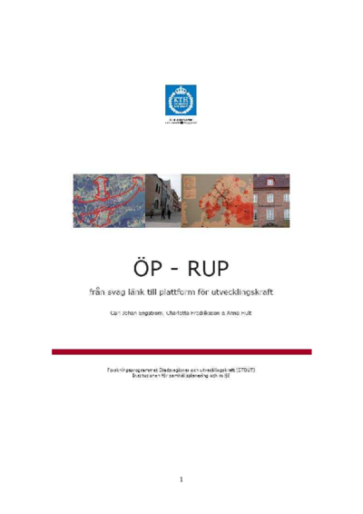 ÖP-RUP från svag länk till plattform för utvecklingskraft
