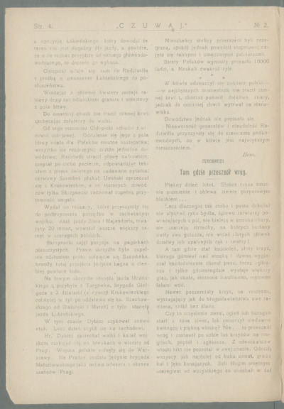 Czuwaj : miesięcznik poświęcony sprawom drużyn harcerskich w Łomży. R. 4, 1920 nr 2 (luty)