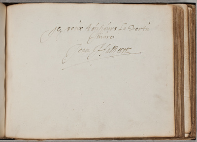 Albuminscriptie / van Jean Halkeett (ca. 1580-1629) in het album van [Jeanne van Horne]