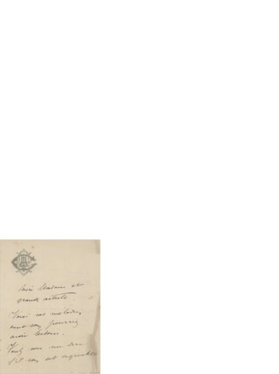 Brev,[ca.1899] 03.18, til Edvard Grieg