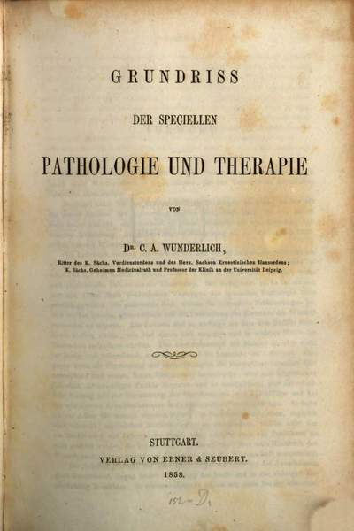 Grundriss der speciellen Pathologie und Therapie