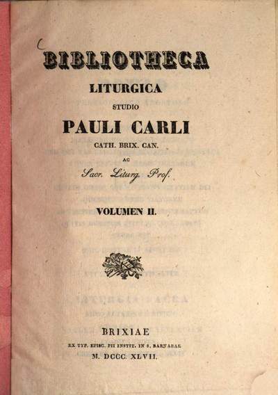 Bibliotheca liturgica. 2