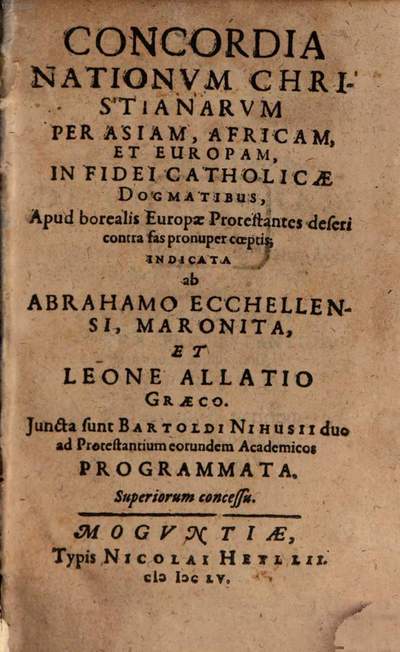 Concordia nationum Christianorum per Asiam, Africam et Europam