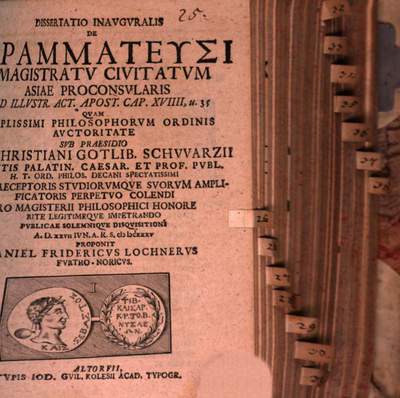 Dissertatio Inauguralis De Grammateusi Magistratu Civitatum Asiae Proconsularis :Ad Illustr. Act. Apost. Cap. XVIIII, v. 35