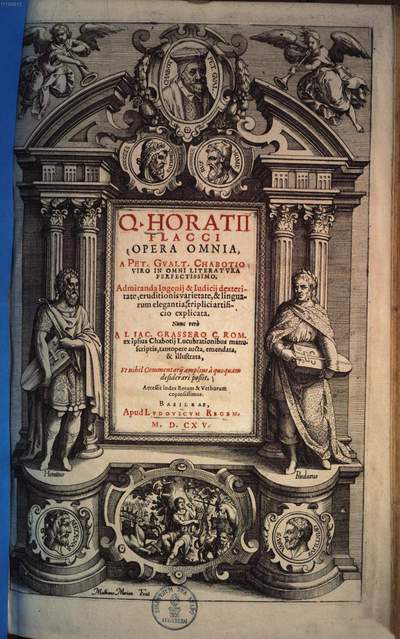 Opera omnia ˜Q. Horatii Flacci opera omniaœ :accessit index rerum & verborum copiosissimus. 1. (1615). - 454 S.