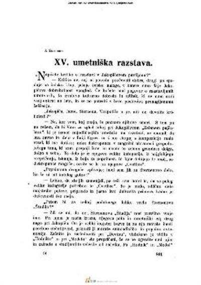 XV. umetniška razstava