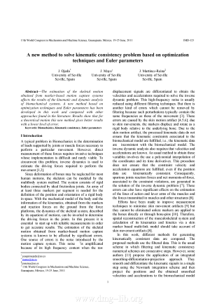 A new method to solve kinematic consistency problem based on optimization techniques and Euler parameters