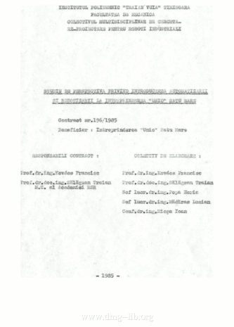 Protocol. Contract 196/1985