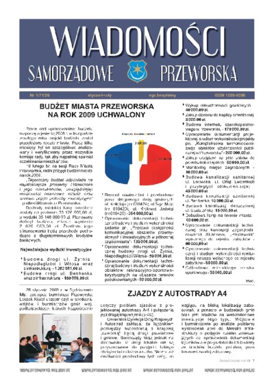 Wiadomości Samorządowe Przeworska. 2009, nr 1 (styczeń-luty)