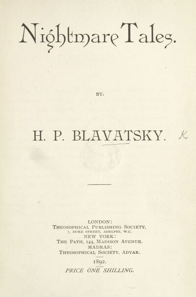 Adelphi: Blavatsky Publishes The Theosophical Glossary.