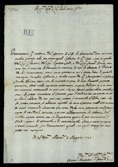 Lettere di Muratori, Francesco Antonio e Muratori Francesco, gesuita a Ludovico Antonio Muratori (1695 - 1725)