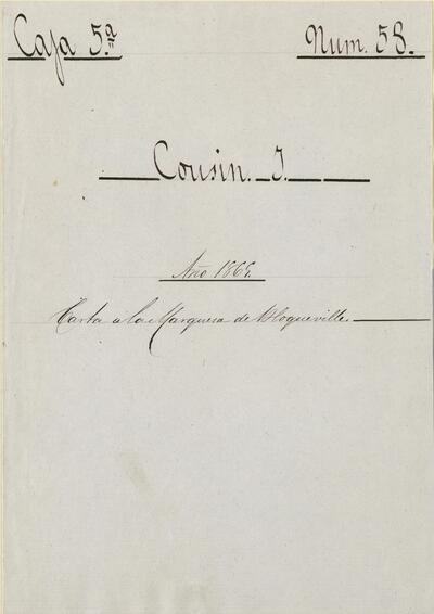 [Carta], 1865 julio 5, [a la Marquesa de Bloqueville] [Manuscrito]