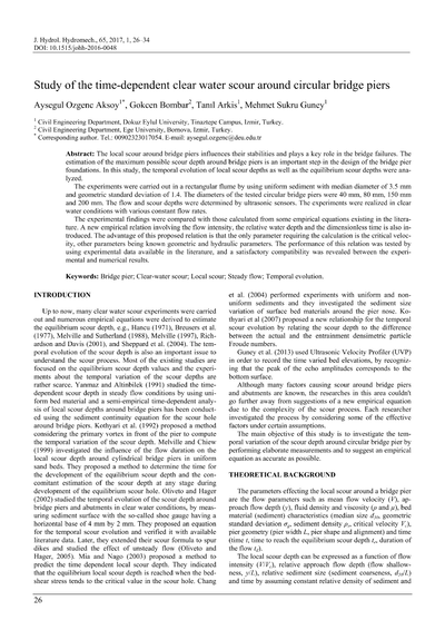 Study of the time-dependent clear water scour around circular bridge piers