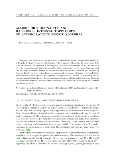 Almost orthogonality and Hausdorff interval topologies of atomic latice effect algebras