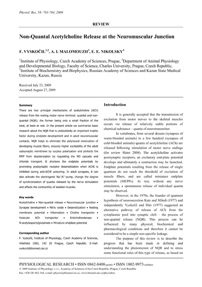 Non-quantal acetylcholine release at the neuromuscular junction