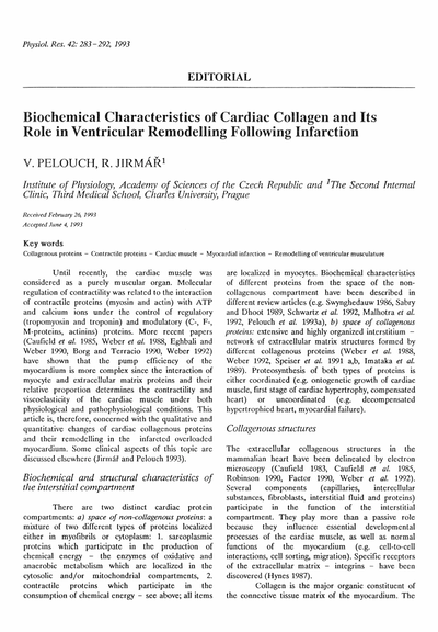 Biochemical characteristics of cardiac collagen and its role in ventricular remodelling following infarction