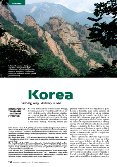 Korea: Stromy, lesy, kláštery a lidé